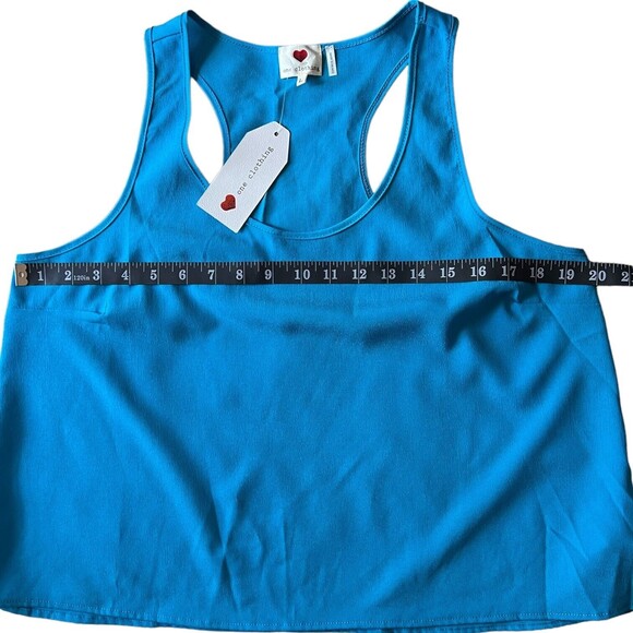 Express Stretch Mini Skirt Size 9/10 Floral With Free NWT Blue Tank Top Large - Picture 10 of 12